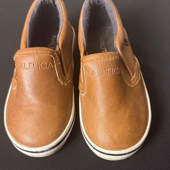 Nautica Tan Kids Moccasins - Picture 1 of 5